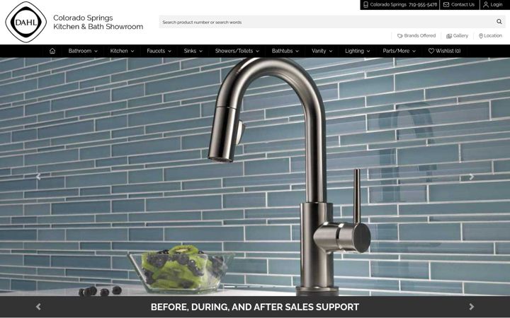 Screenshot of dahlcospringskitchenandbath.com