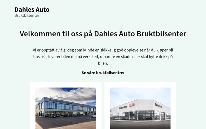 Ekrano kopija dahlesautobruktbilsenter.no