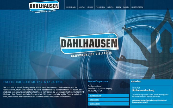 Screenshot of dahlhausengmbh.de