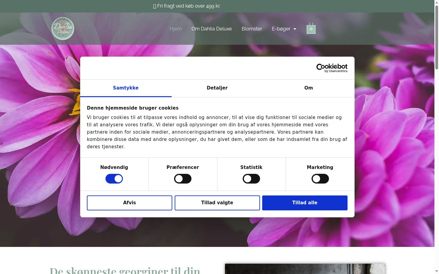 Screenshot des Einwilligungsbanners vor jeglicher Interaktion