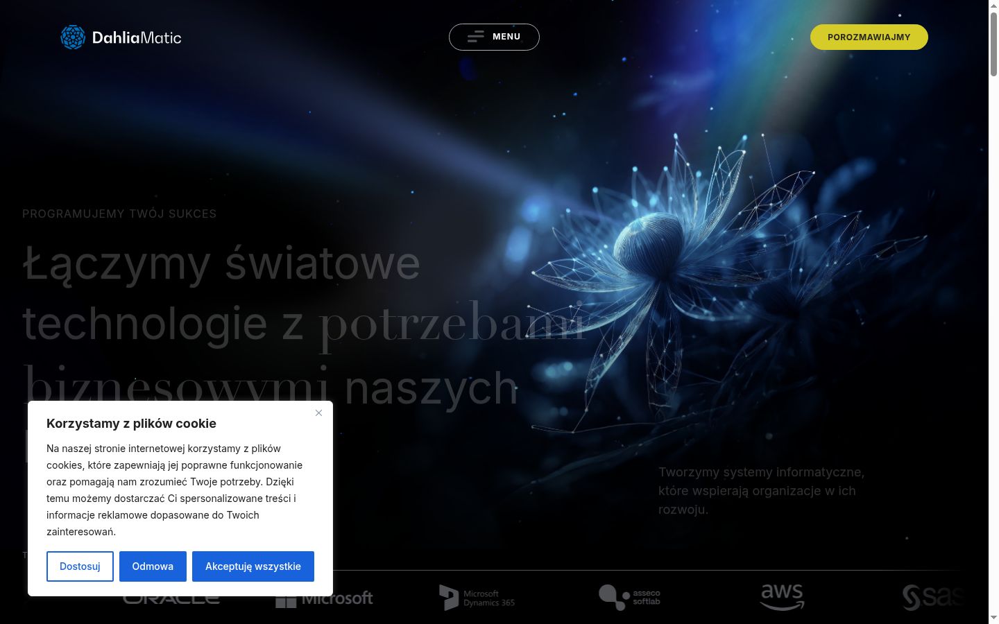 Zrzut ekranu banera zgody wyświetlanego przed jakąkolwiek interakcją