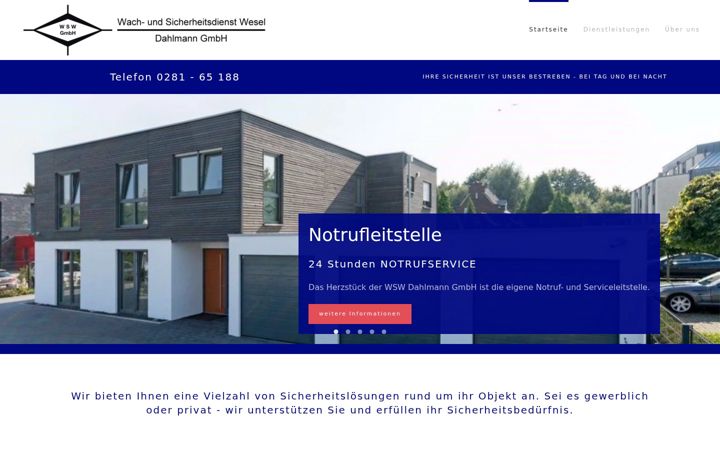 Screenshot of dahlmann-wachdienst.de