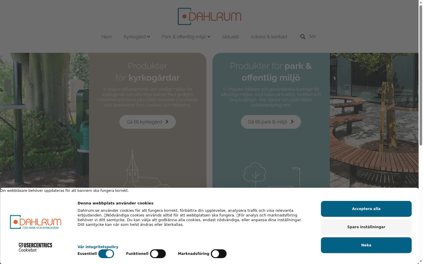 Screenshot tal-banner tal-kunsens muri qabel kwalunkwe interazzjoni