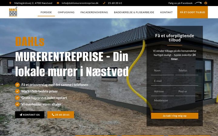 Skjámynd af dahlsmurerentreprise.dk