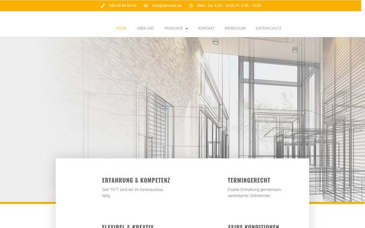 Screenshot of dahncke.de