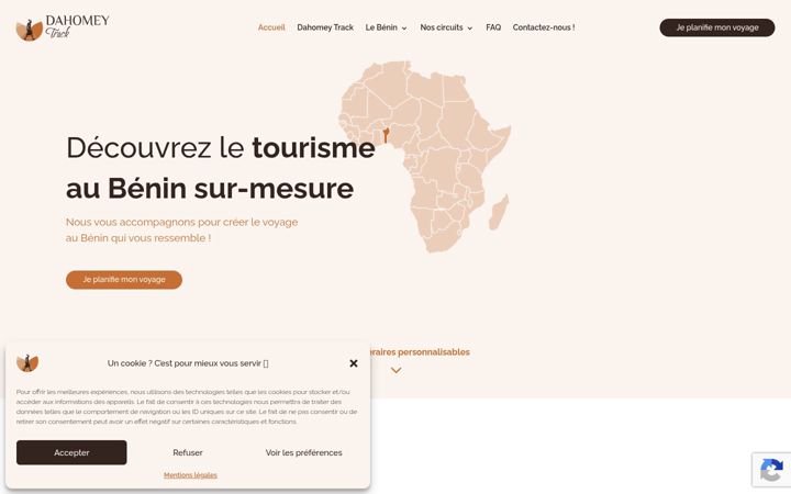 Screenshot of dahomeytrack.com