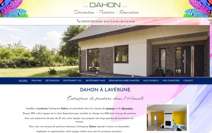 Screenshot of dahon-decoration-peinture-34.fr