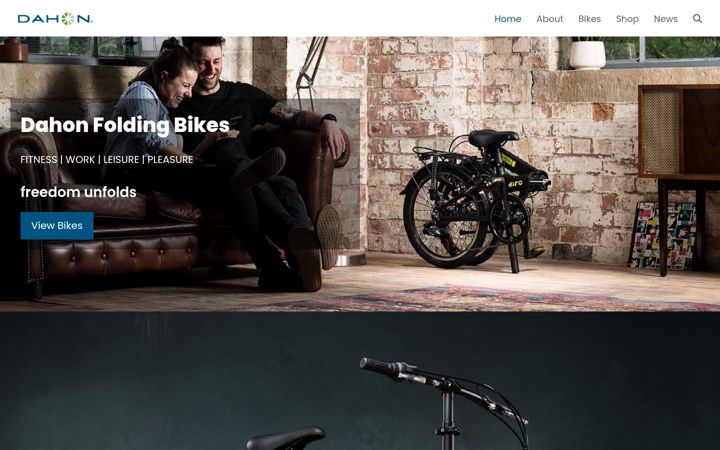 Screenshot of dahonfoldingbikes.com