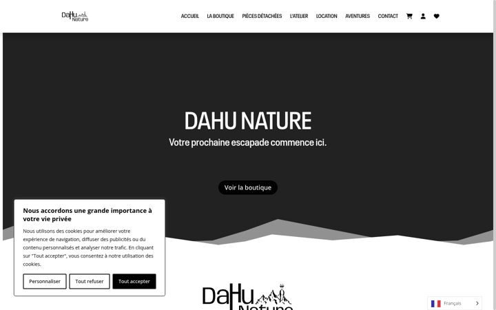 Ekraanipilt saidist dahu-nature.fr
