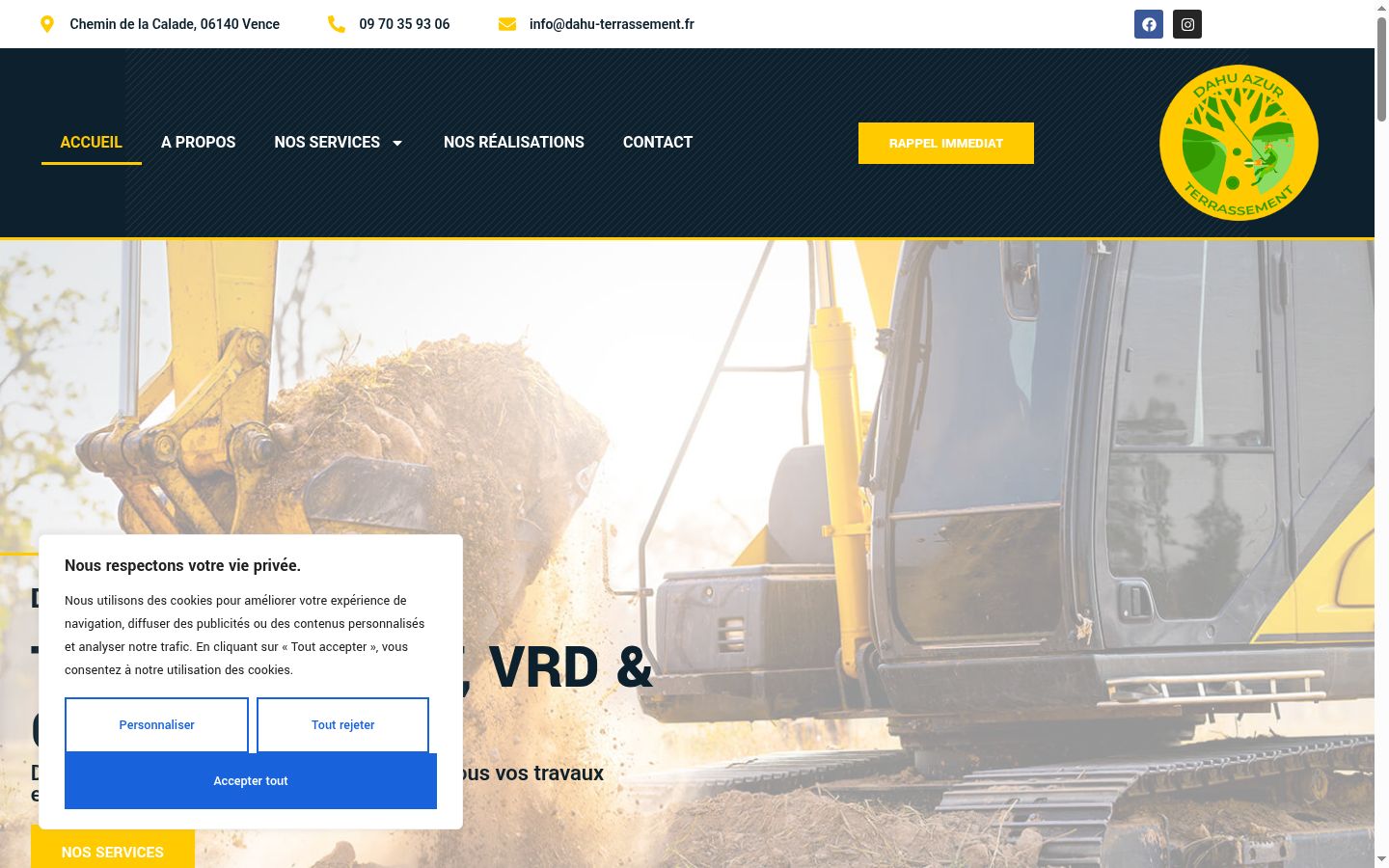 Screenshot van de toestemmingsbanner zoals getoond vóór enige interactie