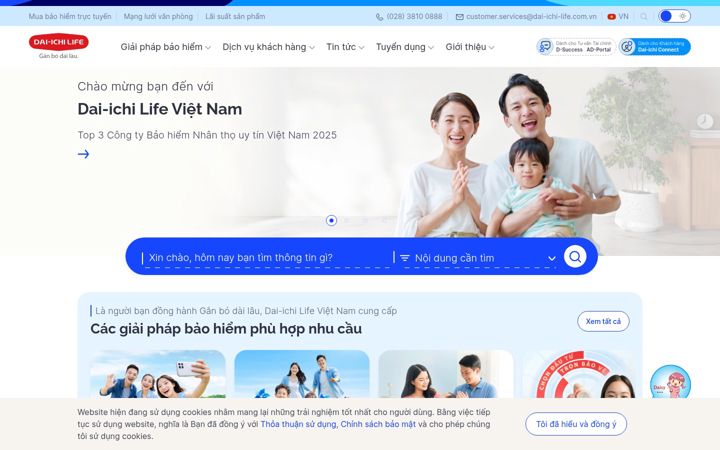 Screenshot of dai-ichi-life.com.vn