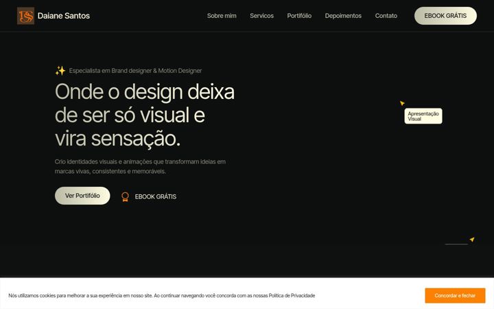 Screenshot of daianesantos.com