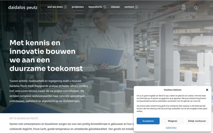 Screenshot van daidalospeutz.be