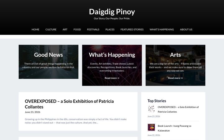 Screenshot of daigdigpinoy.com