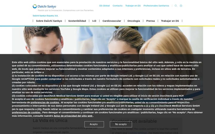 Zrzut ekranu daiichi-sankyo.es