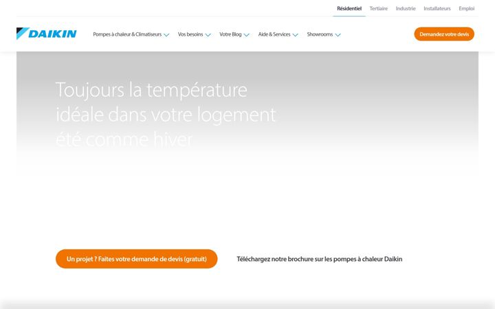 Screenshot of daikin.fr