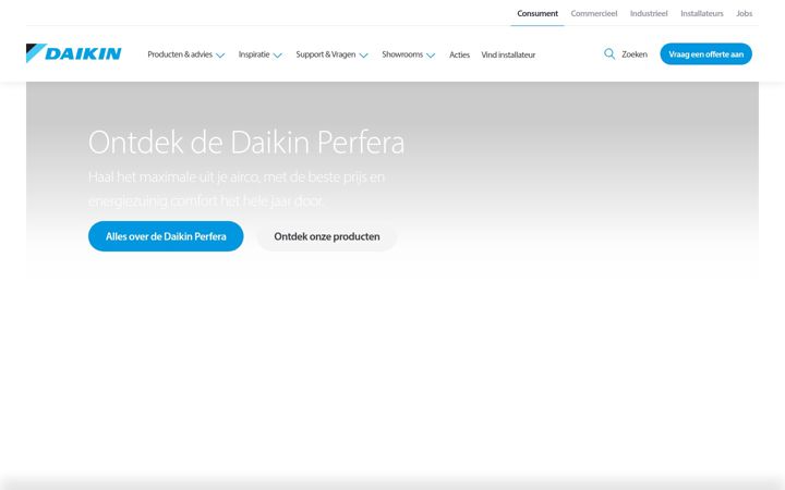 Skjermbilde av daikin.nl
