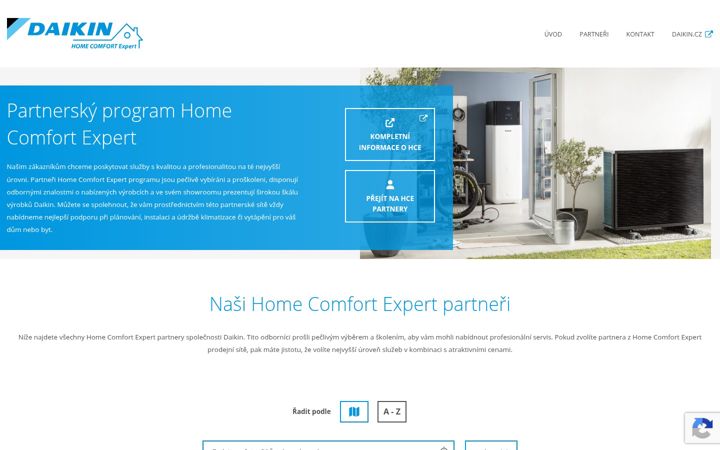 Screenshot ta' daikinpartner.cz