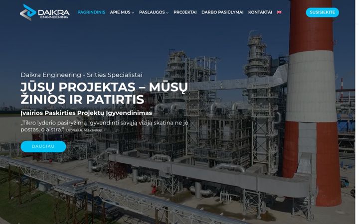 Screenshot di daikra-engineering.lt
