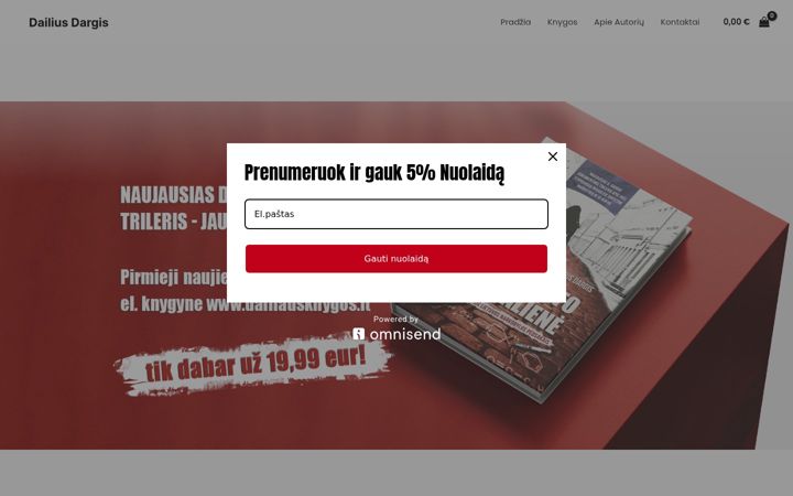Screenshot di dailiausknygos.lt
