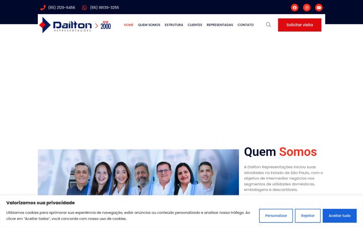 Екранна снимка на dailtonrepresentacoes.com.br