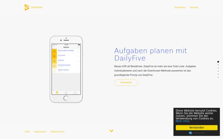 Screenshot of daily-five.net