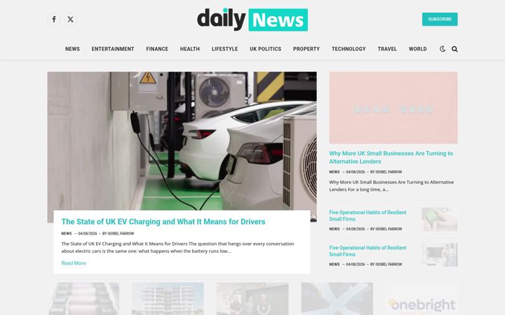 Posnetek zaslona daily-news.org.uk