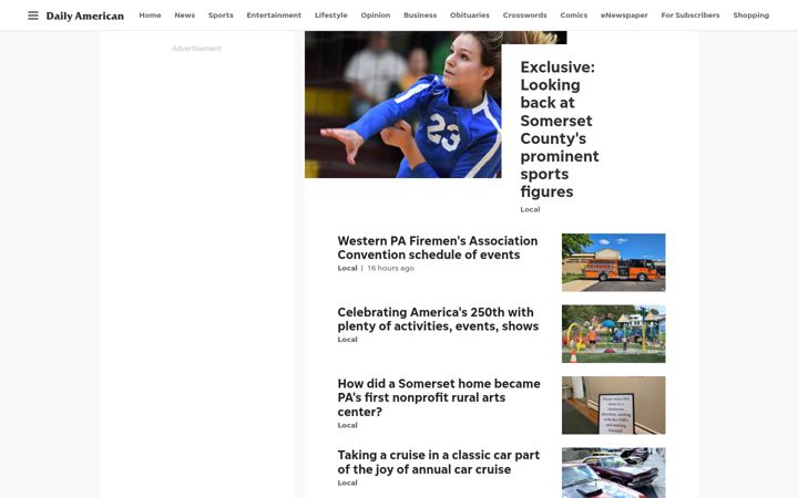 Screenshot of dailyamerican.com