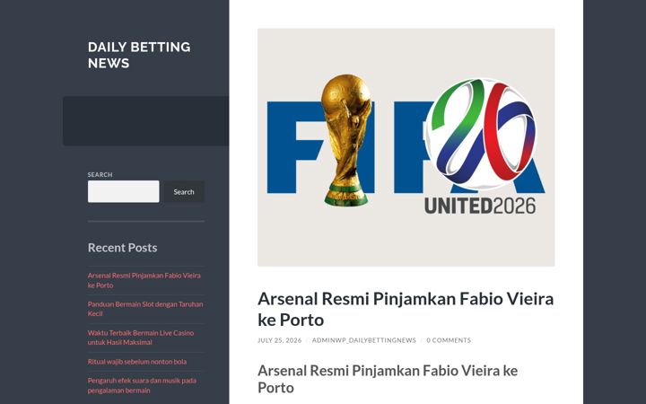 Screenshot of dailybettingnews.org