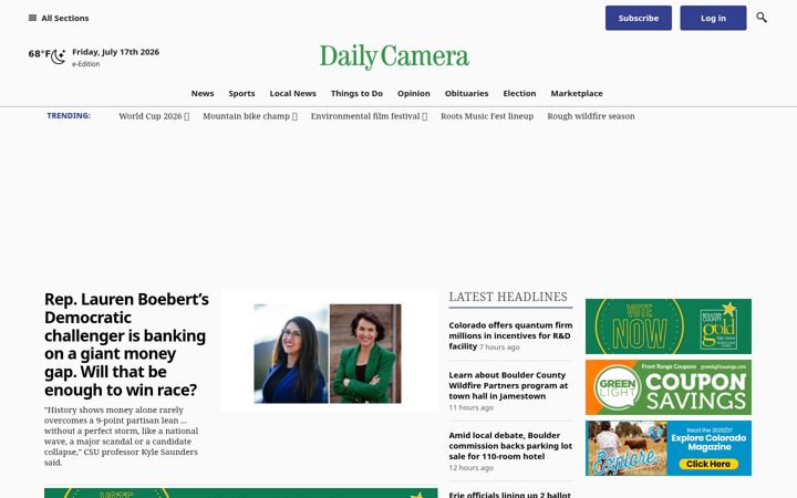 Ekrano kopija dailycamera.com
