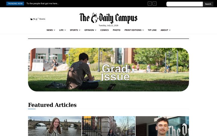 Screenshot of dailycampus.com