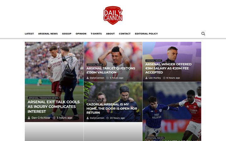 Screenshot of dailycannon.com