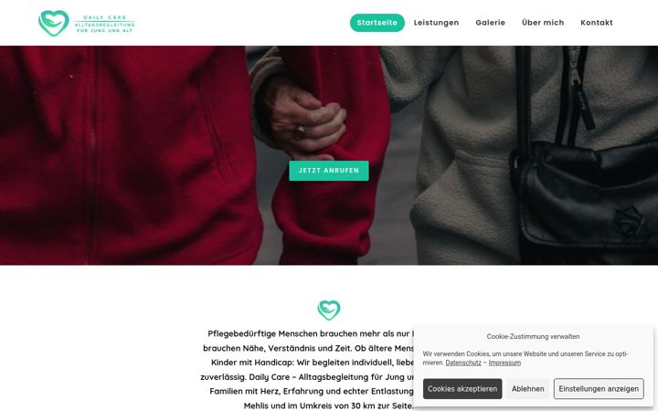 Screenshot of dailycare-alltagsbegleitung.de