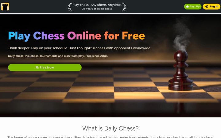 Screenshot of dailychess.com