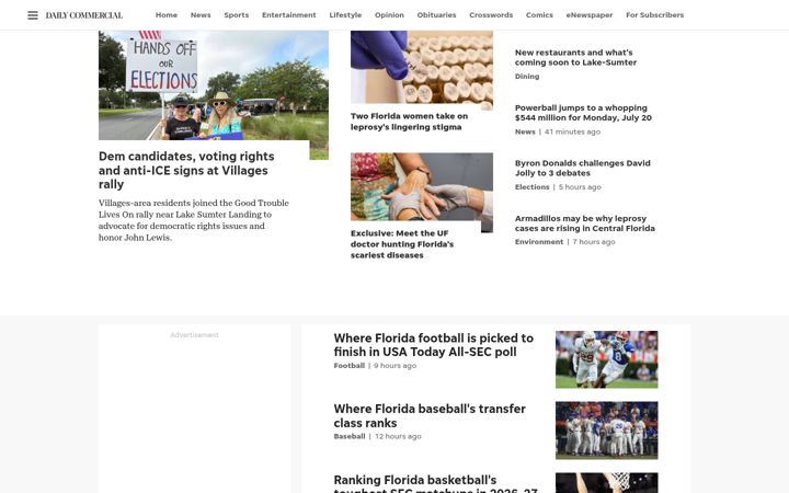 Screenshot of dailycommercial.com