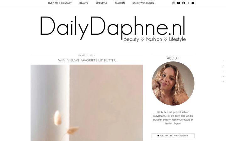 Skjermbilde av dailydaphne.nl