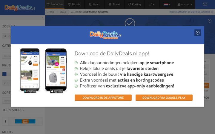 Skjermbilde av dailydeals.nl