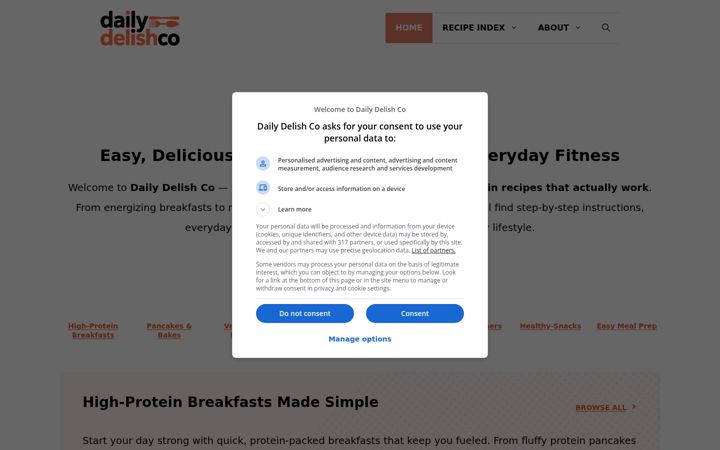 Screenshot of dailydelishco.com