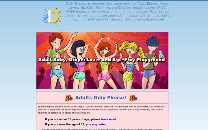 Screenshot of dailydiapers.com