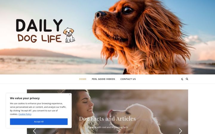 Screenshot of dailydoglife.com