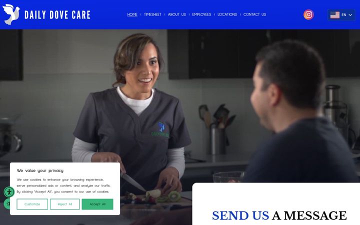 Screenshot of dailydovecare.com
