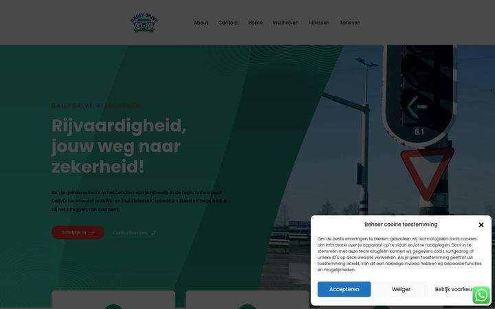 Screenshot van dailydrive.be