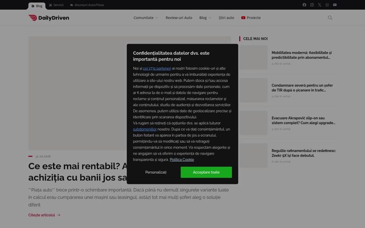 Ekrano kopija dailydriven.ro