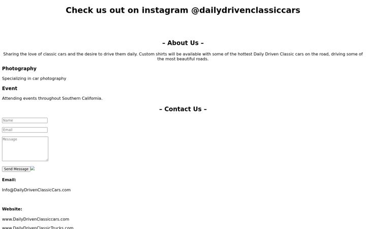 Screenshot of dailydrivenclassiccars.com