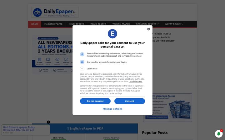 Screenshot von dailyepaper.in