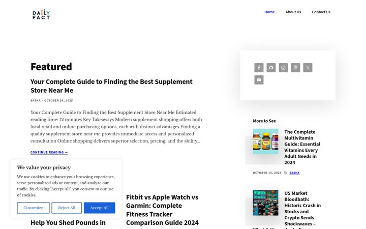 Screenshot of dailyfact.net