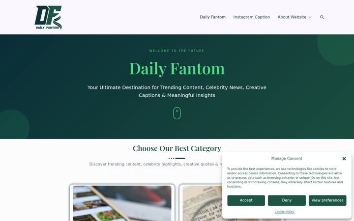 Screenshot of dailyfantom.com