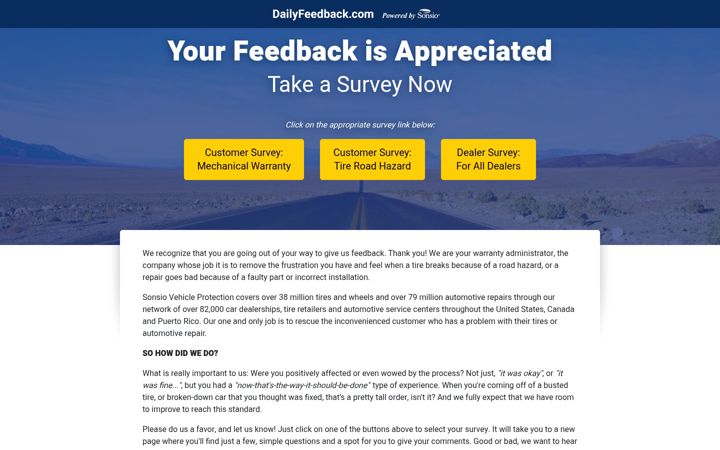 Screenshot of dailyfeedback.com