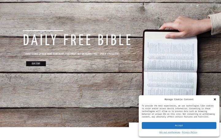 Screenshot of dailyfreebible.org