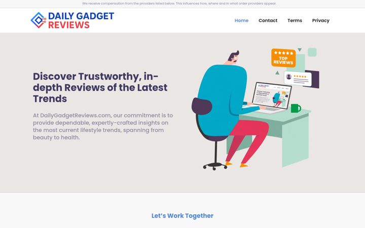 Screenshot of dailygadgetreviews.com